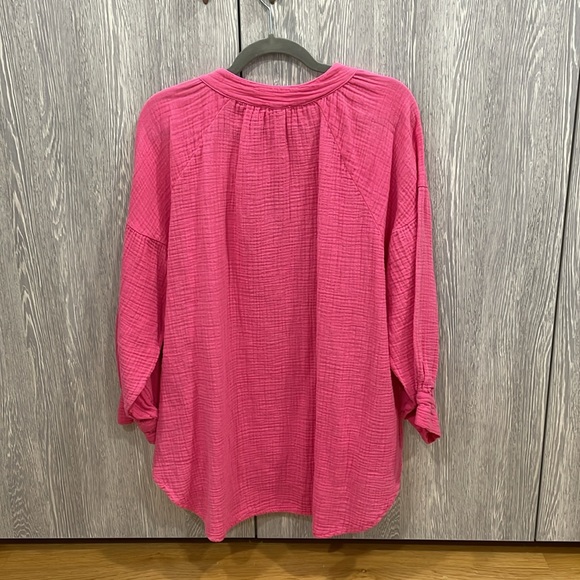 J&L PARIS - WOMENS TOP - SIZE L - PINK 100% COTTON - EXCELLENT CONDITION! - Picture 2 of 4